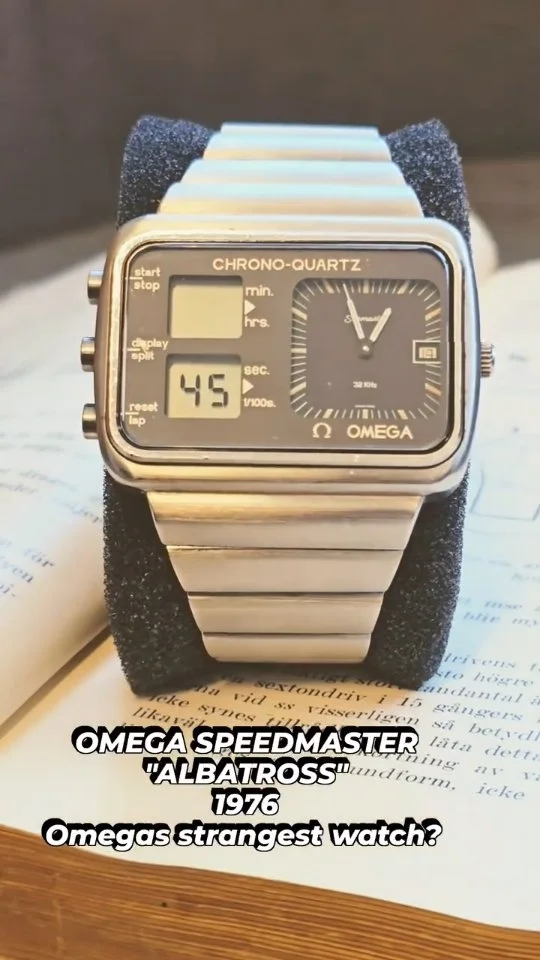 ​🇸🇪 Omega Speedmaster "Albatross" – En ikon från OS 1976 🏛️⌚​Denna "Speedmaster Quartz LCD" är en av klockvärldens mest fascinerande udda fåglar. Släppt 1976 till OS i Innsbruck och Montreal.​1️⃣ Identitetskris: Trots designen tillhör den Speedmaster-familjen! Skapad under "kvartskrisen" när Omega experimenterade för att ligga i framkant.2️⃣ Världspremiär: Först i världen med både analog tid och digital kronograf (Kaliber 1611).3️⃣ Batterislukaren: Kräver hela TVÅ batterier för att driva verket. 🔋🔋4️⃣ Storleken: Smeknamnet "Albatross" kommer från dess 47 mm i massivt stål. En instrumentpanel på handleden!5️⃣ OS-detaljen: Bakboetten har de ikoniska olympiska ringarna – en dröm för samlare.​Har du sett en Albatross live? Eller är den för extrem? Berätta nedan! 👇​🇬🇧 Omega Speedmaster "Albatross" – An Olympic Icon from 1976 🏛️⌚​The "Speedmaster Quartz LCD" is one of the most fascinating birds in the watch world. Released for the 1976 Olympics.​1️⃣ Identity Crisis: Despite the look, it’s a true Speedmaster! Born during the "quartz crisis" as a peak technical experiment.2️⃣ World Premiere: First ever to combine analog hands with a digital chronograph (Calibre 1611).3️⃣ Power: Requires TWO separate batteries to power the movement 🔋🔋4️⃣ The Size: Nicknamed "Albatross" due to its massive 47 mm steel case.5️⃣ Olympic Detail: Features the iconic Olympic rings engraved on the caseback.​Have you seen one in the metal? Cool or too extreme? Let me know! 👇
-
-
-
-
-
​#OmegaAlbatross #Speedmaster #OlympicHistory #VintageOmega #OmegaMontreal